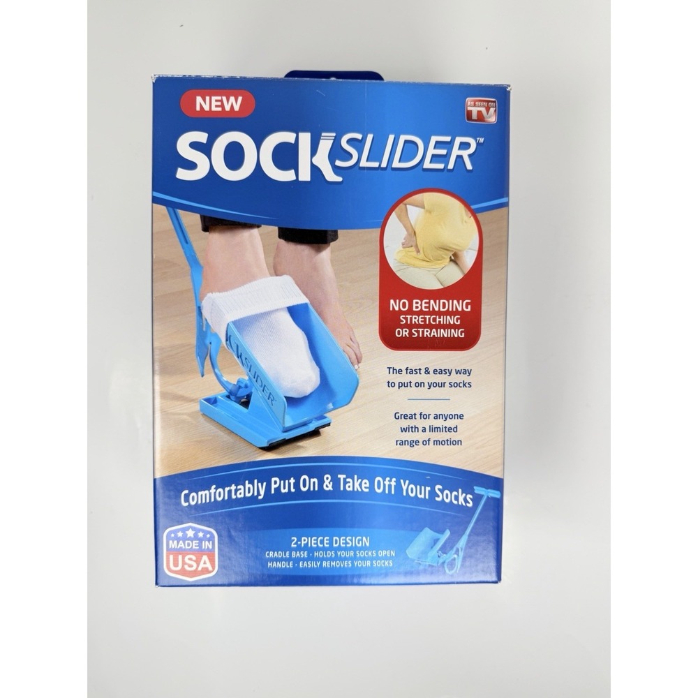 NEW Sock Slider The Easy on, Easy off Sock Aid Kit No Bending or Straining Shoes
